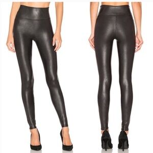 SPANX Faux Leather Leggings In Black Small